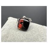 Sterling Silver Satori Fire Glass Ring