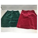 Vtg Union Made Majestic Velvet Skirts