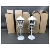 Metal Candle Lanterns W Faux Candles
