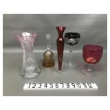 Lenox Lead Crystal Pink-to-clear Vase & More