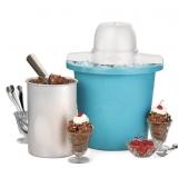 Nostalgia 4-Quart Electric Ice Cream Maker in blue