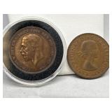 1936 & 1967 British Pennies
