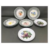 Vintage Naaman Israel Dessert Fruit Plates & More