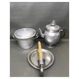 Antique Art Deco Pewter Coffee Perculator & More!