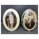 Antique Celluloid Photo Button Frames