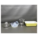 Pyrex Cassserole Dish & Mangnese Vase