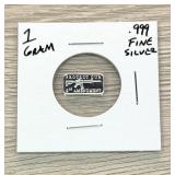 .999 Fine Silver 1 Gram Bar