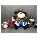 Adorable Santa And Holiday Stuffed Dolls & Decor
