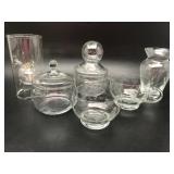 Vtg Wolfard Glass Hand Blown Oil Lamp &