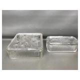 Vtg Federal Glass Square Refrigerator Dish & More