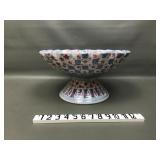 Large Polish Pottery Pedestal Bowl