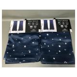 Half Moon Navy Star Room Darkening Insulating
