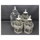 Decorative Metal Birdcages With Distressed Finish