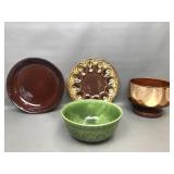 Vtg Haeger Glazed Pottery Bowl, Egg Tray & More!