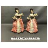 Vtg Southern Belle Chalkware Figurines