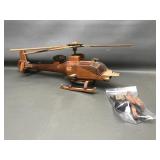 Vtg Wood Model Bell Ah-1 Cobra Attack Helicopter