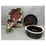 Mcm Vtg Hull Pottery Drip Glaze Leaf & More!