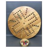 Wooden Wahoo Board Game & Marbles