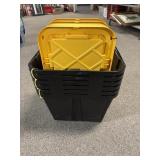 US Merchants yellow plastic storage bins 12 gallon