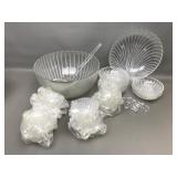 Vtg Anchor Hocking Clamshell Punchbowl & More!