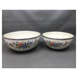 Vtg Kobe Kitchen Enamel Metal Mixing Bowls & More