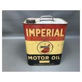 Vintage Imperial Motor Oil 2 Gallon Tin Can