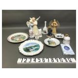 Vtg Porcelain Angel, Decorative Plates & More