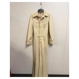 Vtg Male Khaki Button Up Jumpsuit Sz 42