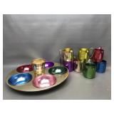 Mcm Bascal Anodized Aluminum Server W Cups
