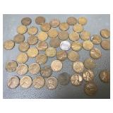Lot Of 50 Wheat Pennies