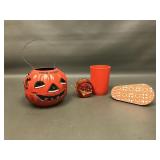 Vtg Halloween Lithograph Pumpkin, Party Noise