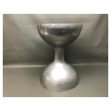 Arthur Court Aluminum Hourglass Stool