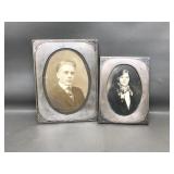 Art Deco Antique Metal Framed Portraits