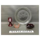 Vintage Depression Glass, Bohemian Goblet & More