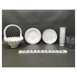Hobnail Glass Basket, Bohemian Glass & More!