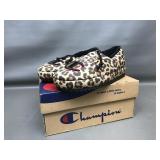 Champion University Black Leopard Print Sz 8