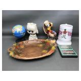 Mcm Resin Faux Wood Platter & More!