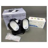 Lutec 2 Led Head Security Light & Wi-fi Range Extd