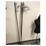 3 Decorative Outdoor Shepherds Hooks 84in