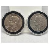 1974 & 1977 Ike Dollar Coins