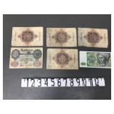West German 20 Deutsche Mark banknote & ww1 bank