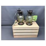 Hummingbird pineapple feeders & crate
