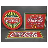 Vintage Coca-cola Porcelain Enamel Signs