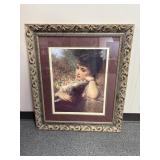 Xl Framed Portrait Of A Lady George Hicks Print