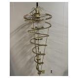 Vintage Brass Spiral Italian Chandelier