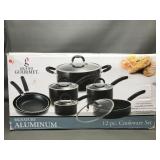 Grand Gourmet Aluminum 12 Pc Cookware Set