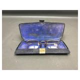 Antique Gold Filled Reading Glass In Case