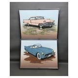 Vintage H Hargrove Framed Car Printed Canvases