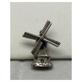 .800 Silver Windmill Pendant