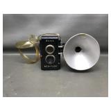 Vtg Ansco Rediflex Twin-lens Camera & Flash